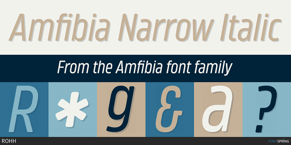 Amfibia Narrow Italic Font