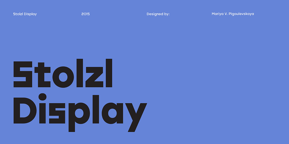 Stolzl Display is an original font family designed for headlines, titles and subtitles.