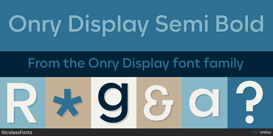 Onry Display Semi Bold Font