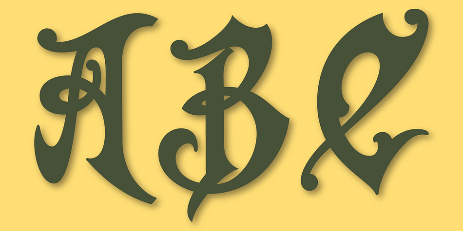 Highlighting the Gothic Initials font family.