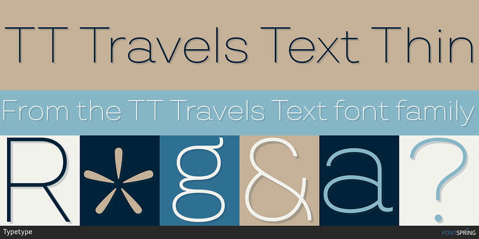 TT Travels Text Thin Font
