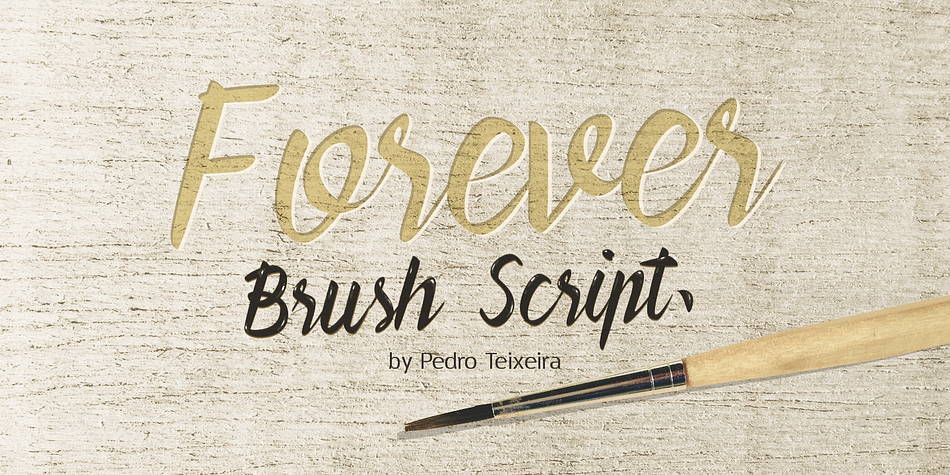 Displaying the beauty and characteristics of the Forever Brush Script font family.