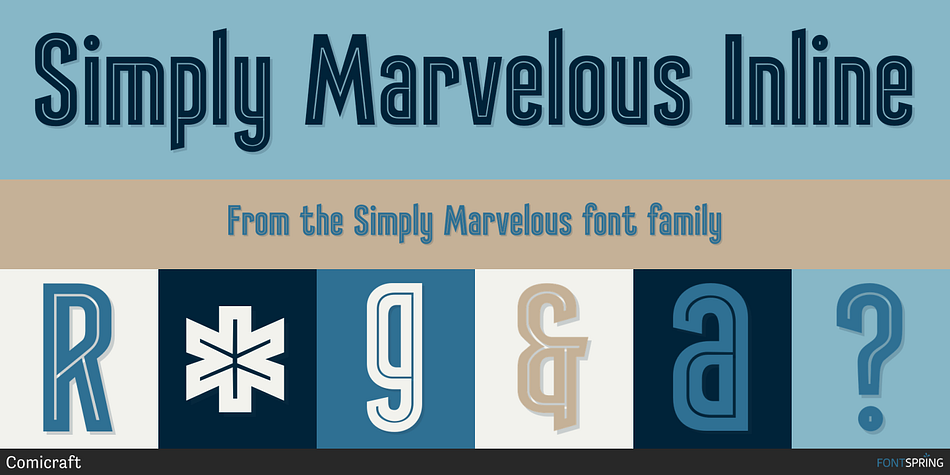 Simply Marvelous Inline Font