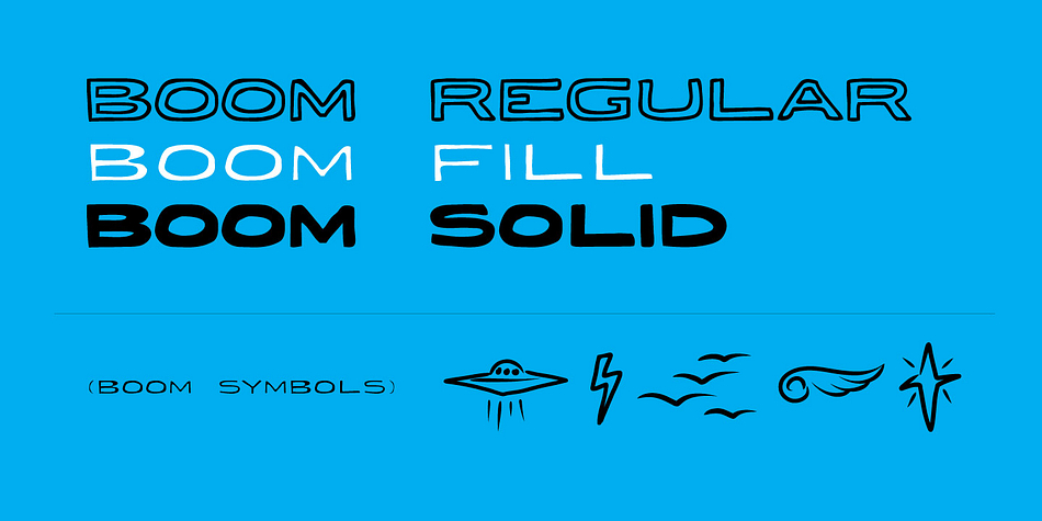 Highlighting the BOOM font family.