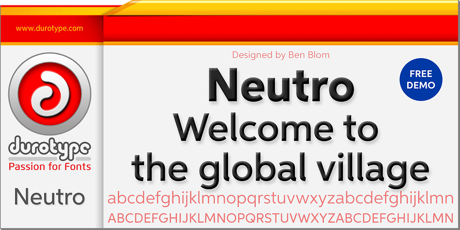 Neutro is a neutral, multi-purpose font family.