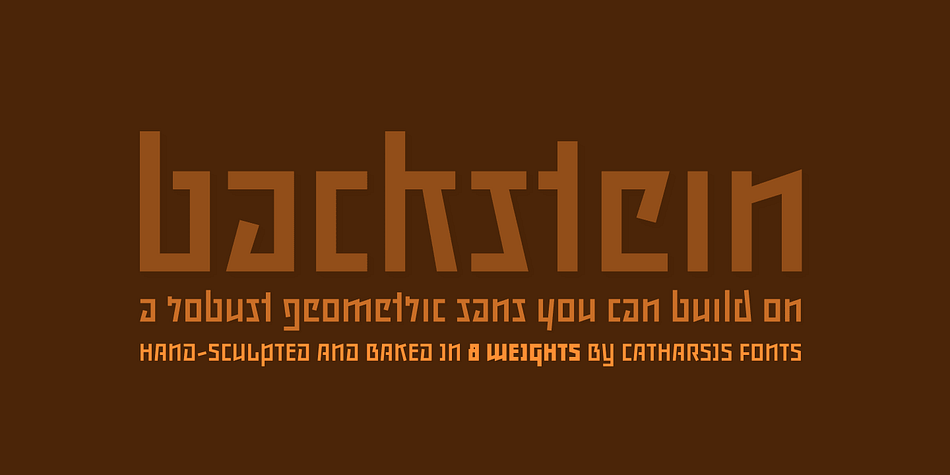 Backstein is an abstract sans built to last.