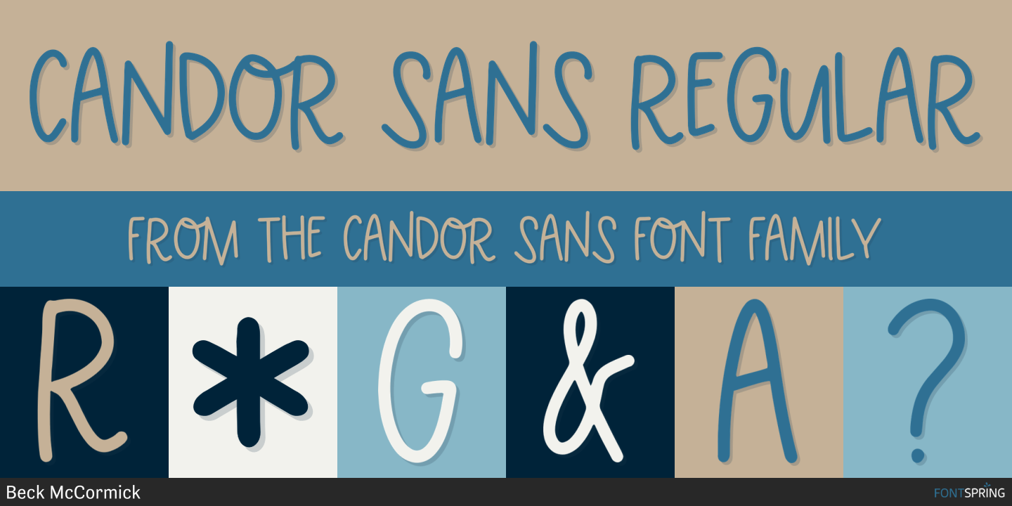 Image showcasing Fonts similar to Candor Sans