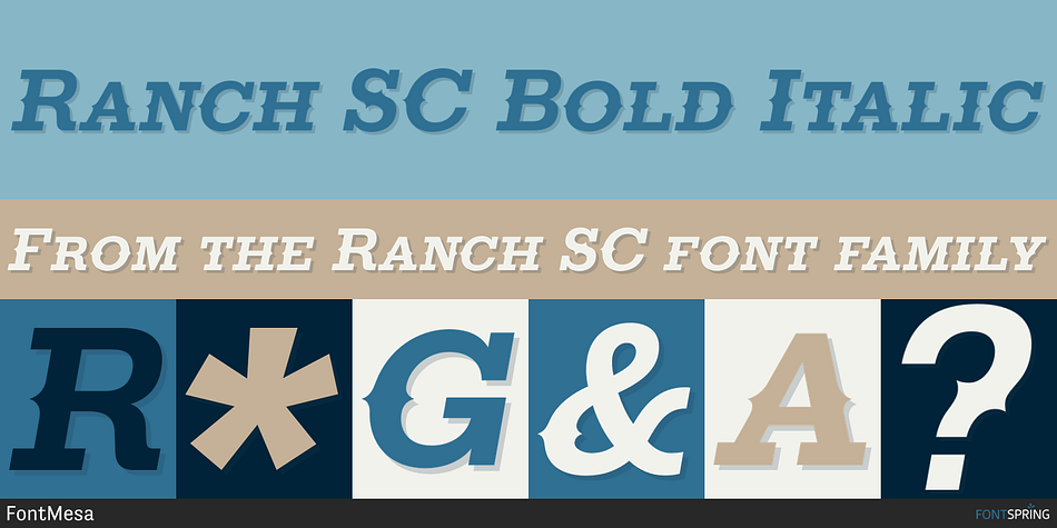 Ranch SC Bold Italic Font