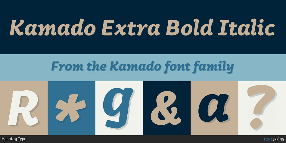 Kamado Extra Bold Italic Font