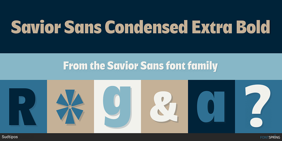 Savior Sans Condensed Extra Bold Font