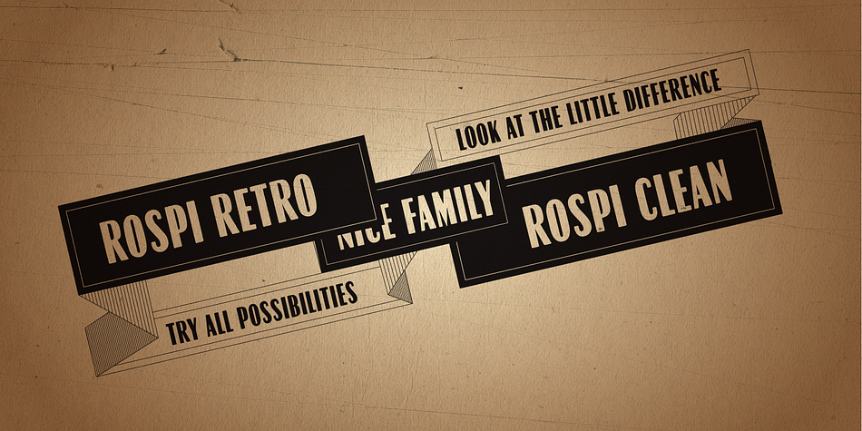 Emphasizing the favorited Rospi font family.