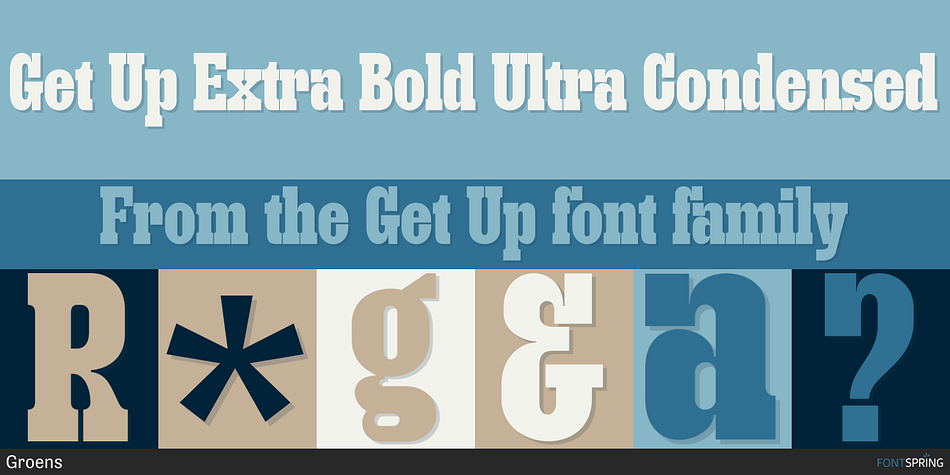 Get Up Extra Bold Ultra Condensed Font