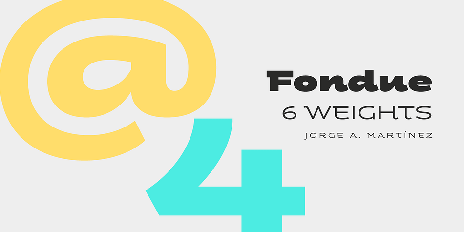 Designed by Jorge Alberto Martínez and Latinotype Team, Fondue is a sans serif font family.