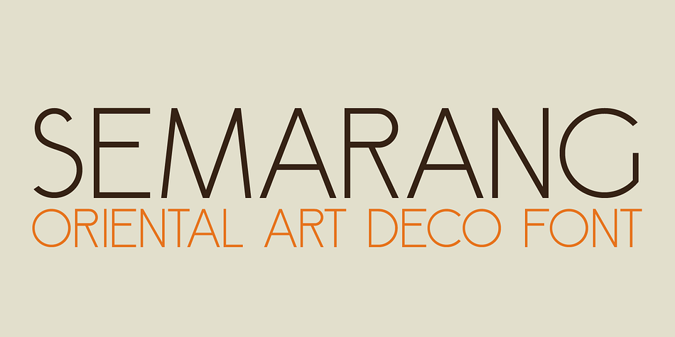 Semarang is a stylish, all caps Art Deco font.