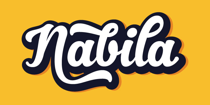 Nabila is bold, playful, modern, and multi-purpose typeface that combines brush lettering with natural handwriting.