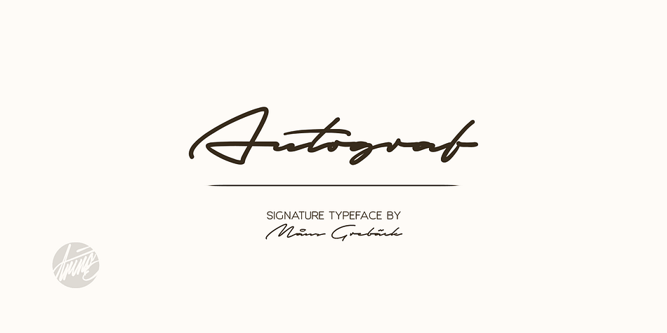 Autograf is a high quality signature typeface with big and round capital letters.
