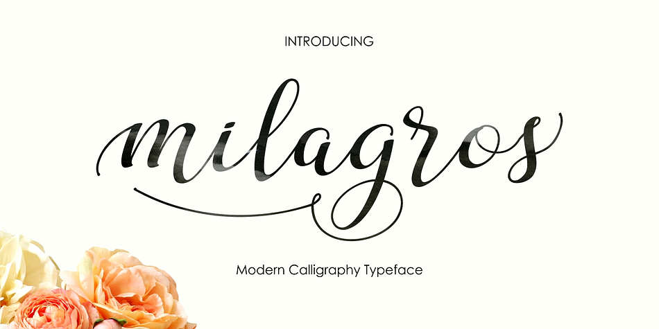 Milagros Script is a handwritten stylish modern calligraphy font.