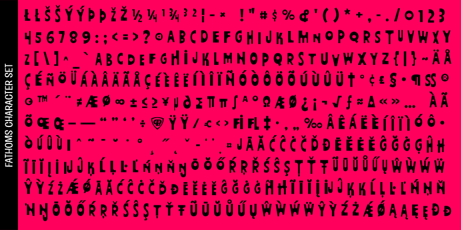 Highlighting the Fathoms PB font family.