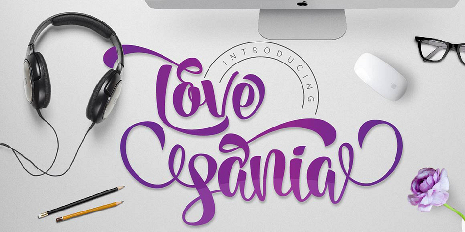 Love Sania is a modern Lettering typeface.
