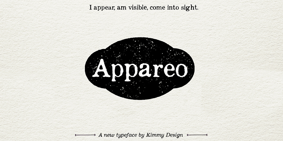 Displaying the beauty and characteristics of the Appareo font family.