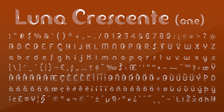 Luna Crescente font family sample image.