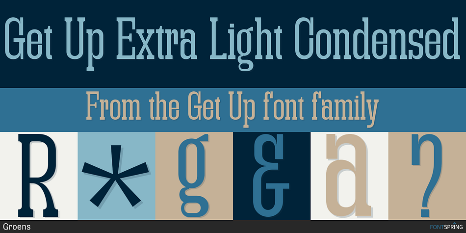Get Up Extra Light Condensed Font