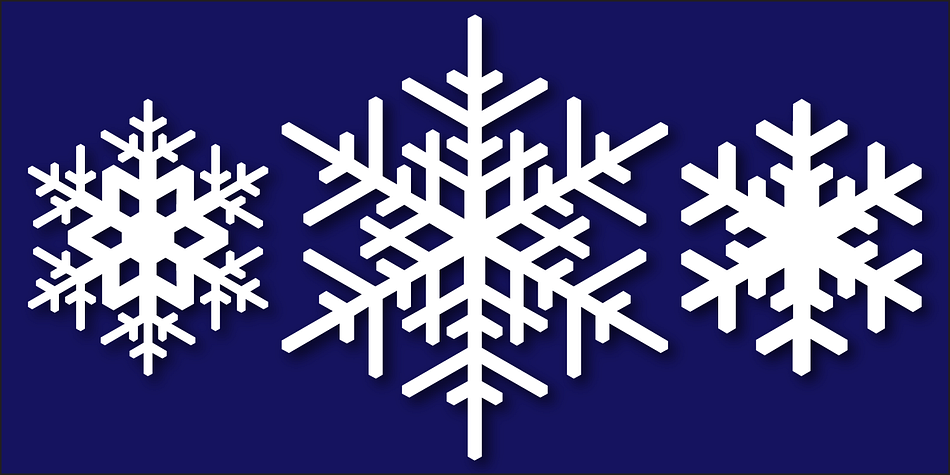 Displaying the beauty and characteristics of the Snowflake Assortment font family.