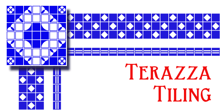 Terazza Tiling was brought to mind by old-fashioned tiled fireplace surrounds.