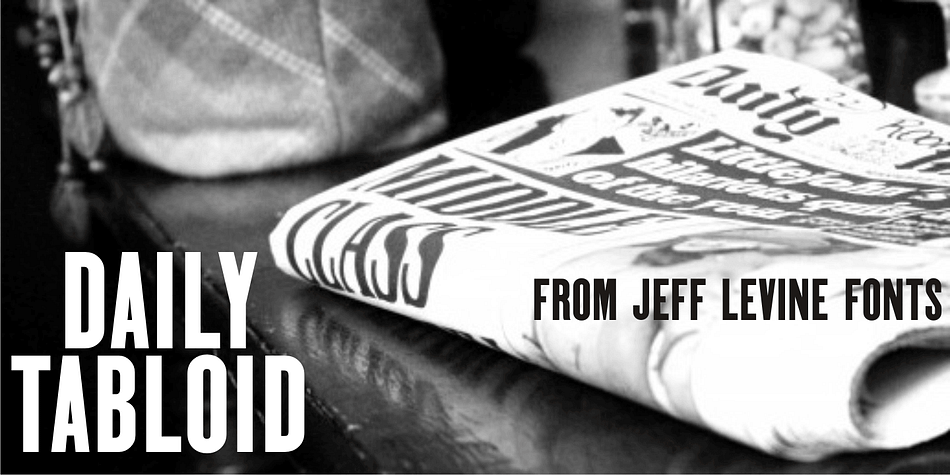 Daily Tabloid JNL was redrawn from a set of wood type that was popularly used for newspaper headlines, posters, broadsides and the like.