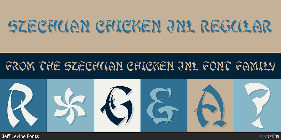 Szechuan Chicken JNL Regular Font