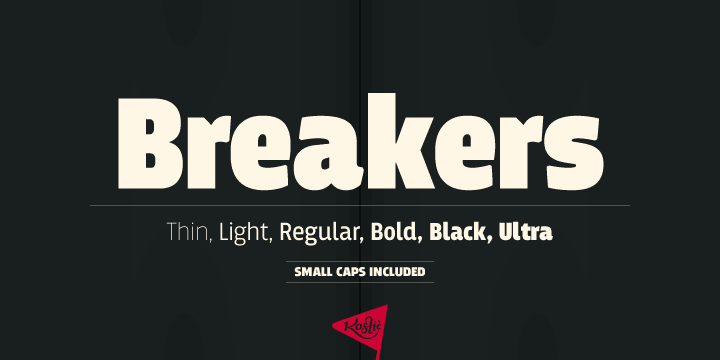 Emphasizing the popular Breakers font family.
