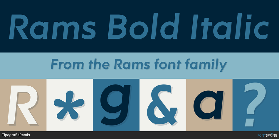 Rams Bold Italic Font