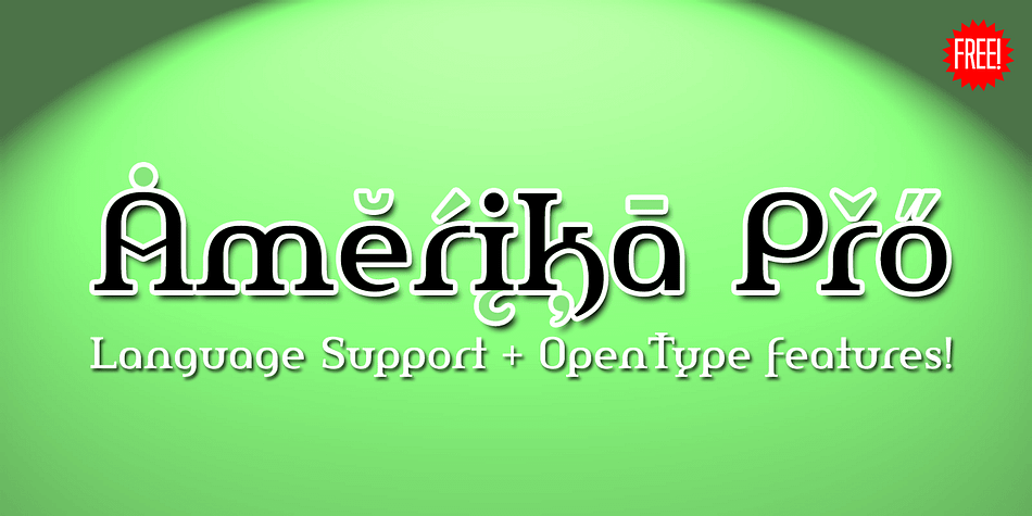 This is the 200th font released by CheapProFonts, and again I wanted to make something special - so I have chosen to upgrade another well-known font by the infamous Fredrick "Apostrophe" Nader: Amerika!