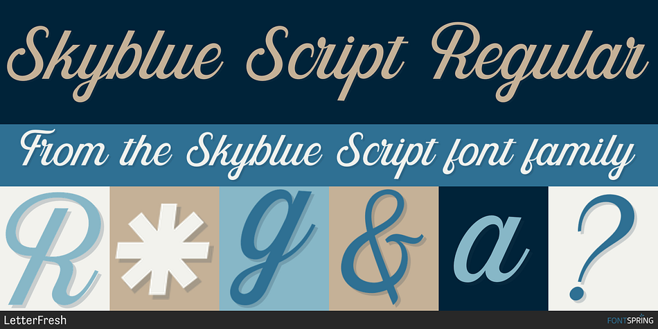 Skyblue Script Regular Font