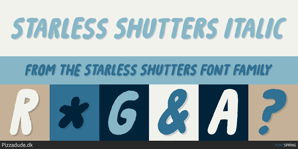 Starless Shutters Italic Font
