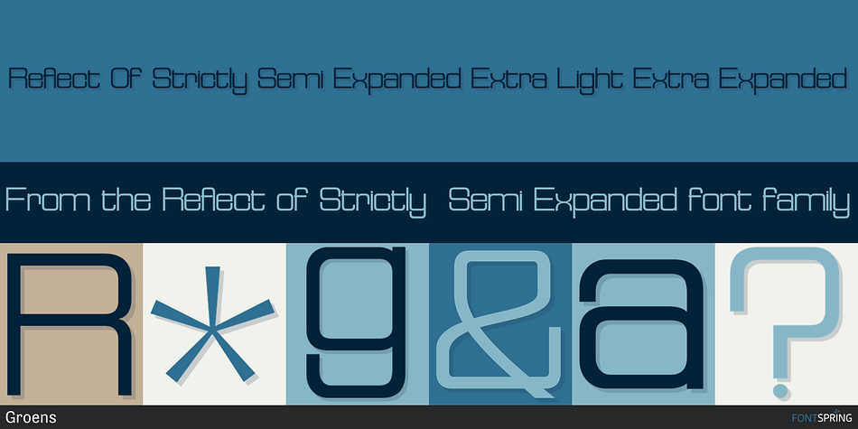 Reflect of Strictly Semi Expanded Font