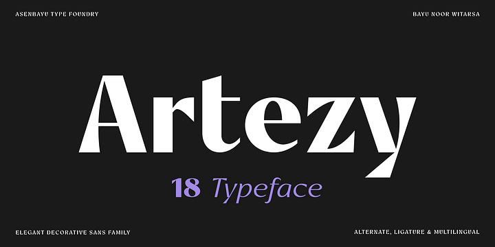 Artezy font family by Asenbayu