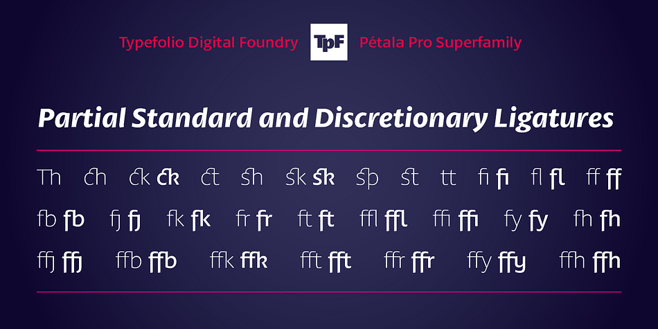 When designing the different weights, rather than automated solutions, subtle adjustments were made to value the optical qualities of each style.