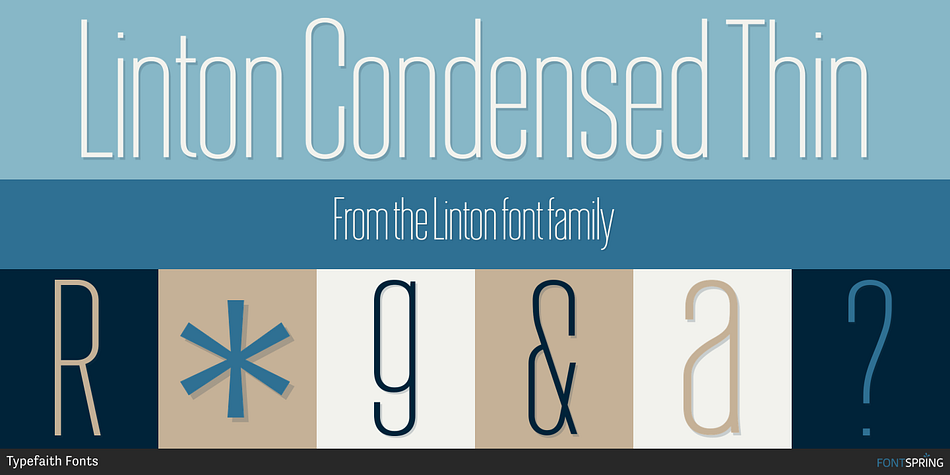 Linton Condensed Thin Font