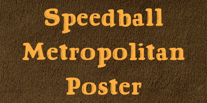 Speedball Collection font family example.