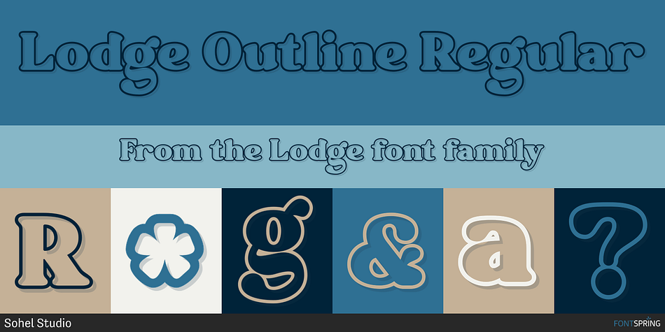 Lodge Outline Regular Font
