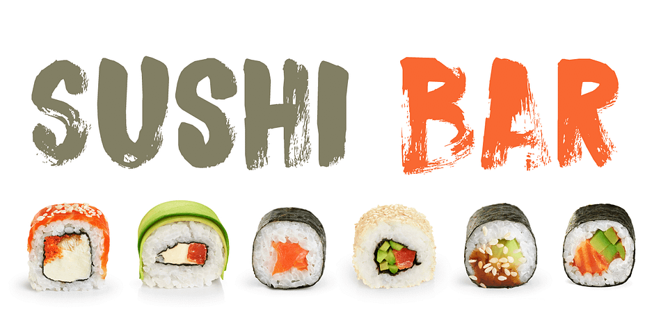 Since I am still in a Japanese mood, I decided to name this font after my favourite pastime in Japan: hunting for the smallest, nicest sushi bar in town.