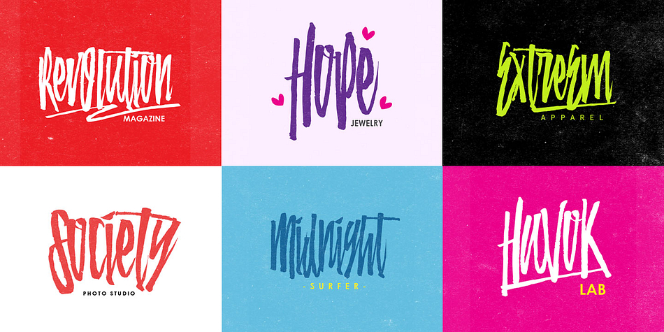 Minority font family sample image.