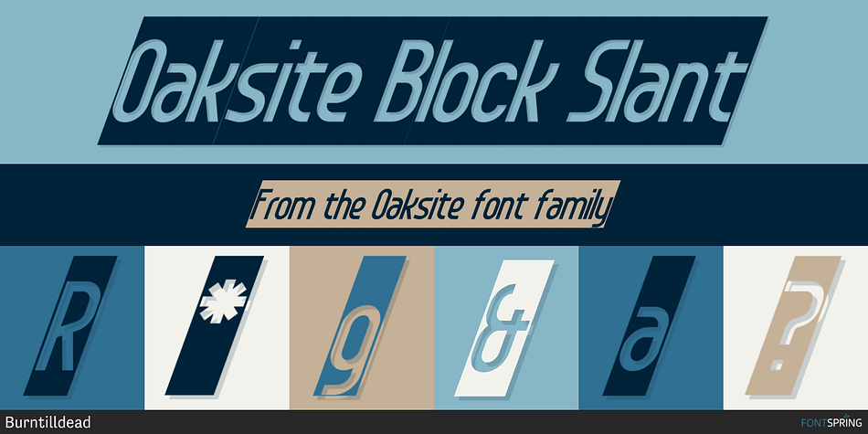 Oaksite Block Slant Font