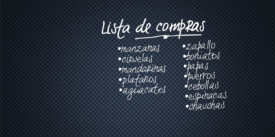 La Paz font family example.