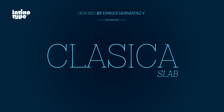 The font family "Clasica" is ideal to cover every design need.