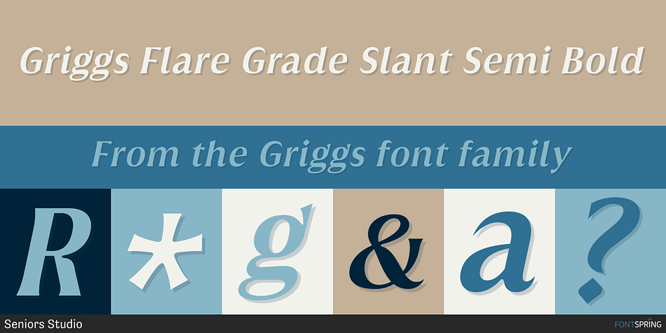 Griggs Flare Grade Slant Semi Bold Font