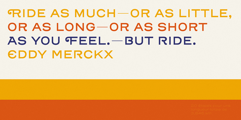 Henderson Sans font family example.