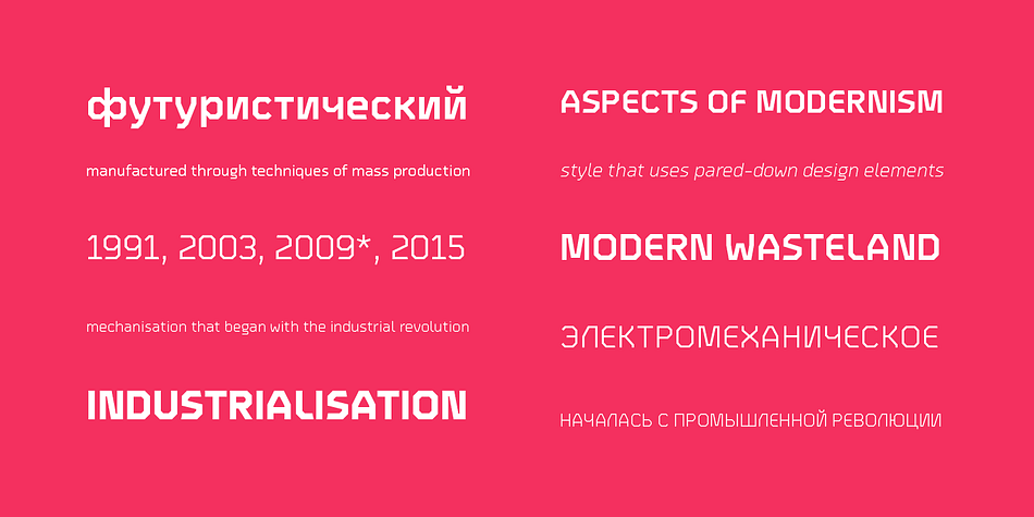 Oyko font family sample image.