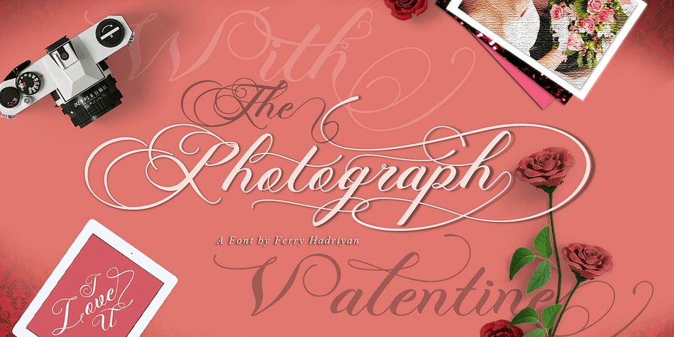 Photograph is a script font with the modern calligraphy style.